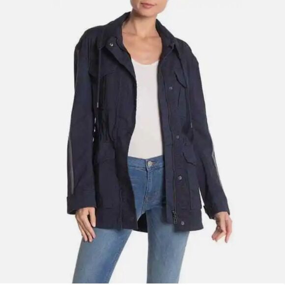 ATM Anthony Thomas Melillo Navy Utility Field Jacket Size M Striped - Picture 5 of 13